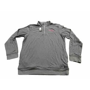 Travis Mathew Mens Gray Newport 1/4 Zip Fleece Sweatshirt Size L NWT Comp Logo